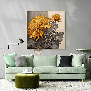 Quadro Decorativo Sala de Estar Pintura Flor