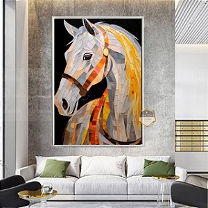 Quadro Decorativo Sala de Estar Pintura Cavalo