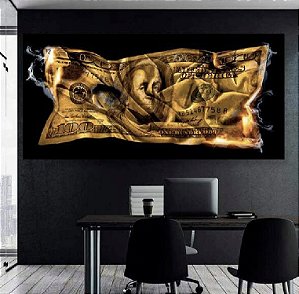 Quadro Decorativo Sala de Estar Pintura Dinheiro