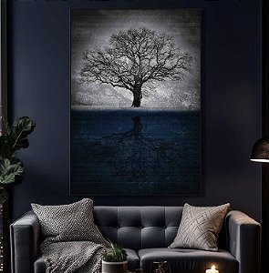 Quadro Decorativo Sala de Estar Pintura Árvore