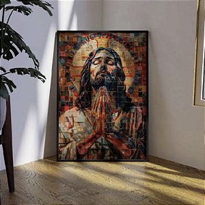 Quadro Decorativo Sala de Estar Pintura Jesus