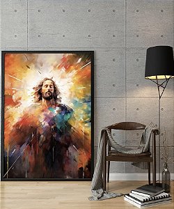 Quadro Decorativo Sala de Estar Pintura Jesus