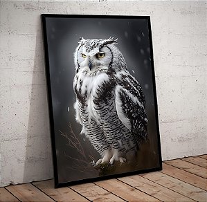 Quadro Decorativo Sala de Estar Pintura Coruja