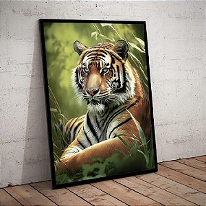 Quadro Decorativo Sala de Estar Pintura Onça