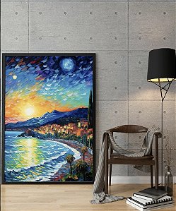 Quadro Decorativo Sala de Estar Pintura Paisagem