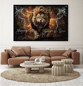 Quadro Decorativo Sala de Estar Pintura Leão