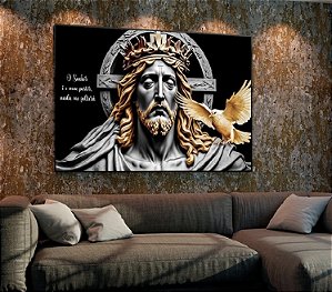 Quadro Decorativo Sala de Estar Pintura Jesus