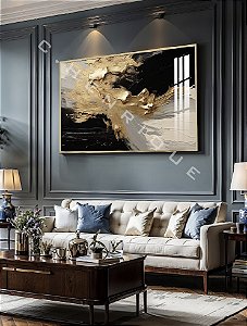 Quadro Decorativo Sala de Estar Pintura Abstrato