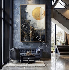 Quadro Decorativo Sala de Estar Pintura Abstrato