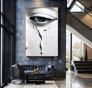 Quadro Decorativo Sala de Estar Pintura Abstrato