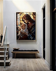 Quadro Decorativo Sala de Estar Imagem Santa