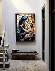 Quadro Decorativo Sala de Estar Imagem Santa