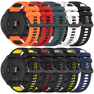 Pulseira de Silicone Detalhada 20mm Garmin Forerunner 55/165 e Vivoactive 5