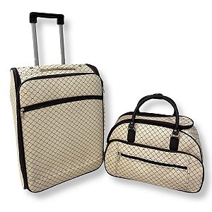 Conjunto Kit Mala de Viagem Padrão Bordo 10Kg+ Malinha de Mão Frasqueira