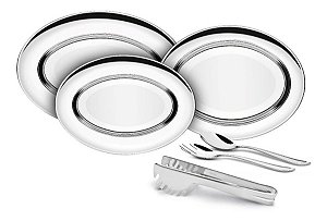 Kit Para Servir Buena Em Aço Inox 6 Peças Tramontina