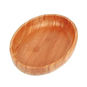 Gamela Oval Bamboo 33x23 Para Churrasco Petisco Mor Mec G