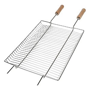 Espeto Simples 75 cm para churrasco aço cromado - Mec G Store