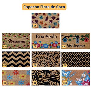 Capacho De Porta Tapete Fibra de Coco 60x33