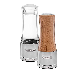 Kit Moedor Gourmet Sal Grosso Pimenta Aço Inox Tramontina