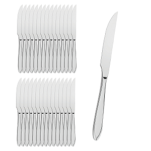 Kit 30 Facas Carne C/ Serra Inox Restaurante Cozinha Talher