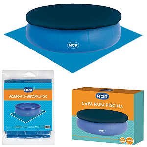 Kit Capa e Forro de Piscina Inflável Redonda 2400L Mor