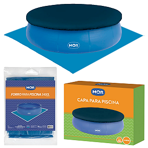 Kit Capa e Forro de Piscina Inflável Redonda 3400L Mor