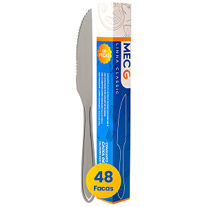 Conjunto 48 Facas De Mesa Jantar Almoço Inox Classic Mec G
