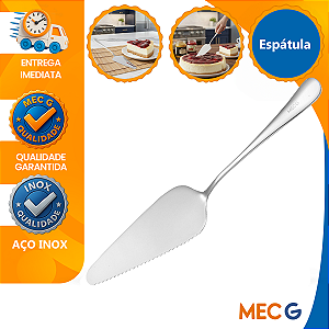 Espátula de Inox Elegance para Cortar Bolo Torta e Pães de Aço Inox Pá de Servir Mec g