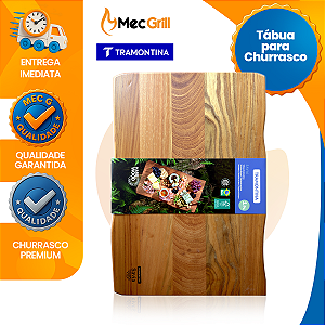 Tabua de Carne Tramontina Madeira 40x28 Churrasco Retangular Savia