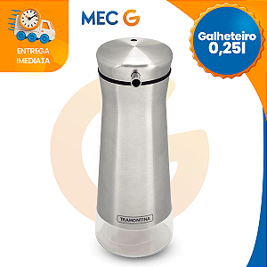 Galheteiro Porta Azeite Vinagre Óleo Com Bico Dosador Em Inox 250 ml Tramontina