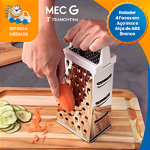 Fatiador Ralador Cortador Profissional Tramontina em Inox 4 Faces Antiferrugem