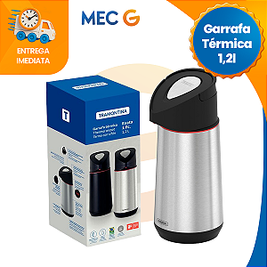 Garrafa de Café Água Chá Tramontina em Inox Pequena Luxo