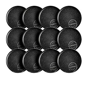 Kit 4, 6 e 12 Prato Raso Para Churrasco em Porcelana Preto Tramontina