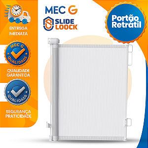 Portão Tela de Segurança Para Bebes Grade de Proteção Cercadinho Retrátil até 140cm Preto e Branco