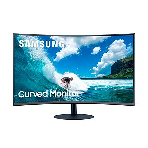 Monitor Samsung 31.5" LED Curvo Full HD HDMI DisplayPort VESA Ajuste de Ângulo FreeSync Som Integrado CT550 Preto