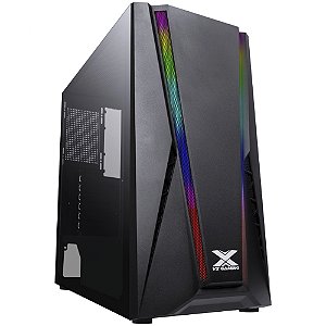 Gabinete Gamer Feux RGB Com Janela Acrílica - Preto - Vinik