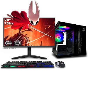 Computador NextPC Gamer Completo Intel Core i5 7ª Geração, RTX 3050 6GB, 16GB, SSD 512GB, Monitor 20", Gabinete Aquário