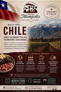 Confraria Terroirs & Taças – Destino: Chile 23/07/2026
