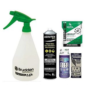 Kit: Pulverizador 1 Litro+1 Aerotek Plus 300 ml +1 Kellbyol 200gr+ 1 Lambda mix +1 Tsunami 30 ml