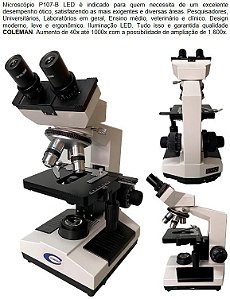 MICROSCÓPIO BINOCULAR LED