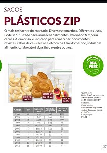 SACO PLASTICO COM ZIP
