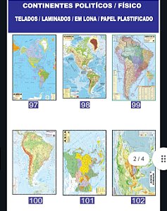 MAPA DOS CONTINENTES