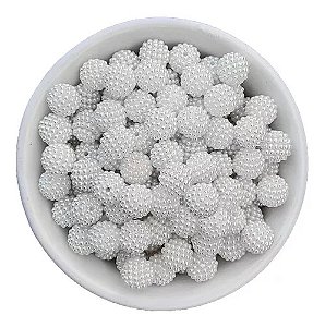 PEROLA ABS CRAQUELADA 10MM FURO PASSANTE BRANCA