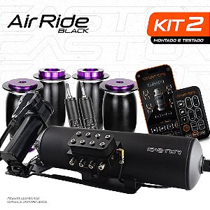 KIT 2 / AirRide Black + Cilindro de Alumínio + Montado e Testado - 8mm