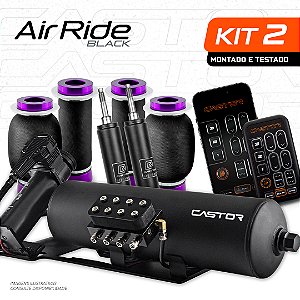 KIT 2 / AirRide Black + Cilindro de Alumínio + Montado e Testado - 8mm