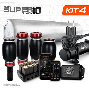 KIT 4 / AirRide Super Black 10 + FlatTank + Compressor 585xc