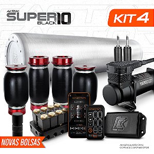 KIT 4 / AirRide Super Black 10 + FlatTank + Compressor 585xc