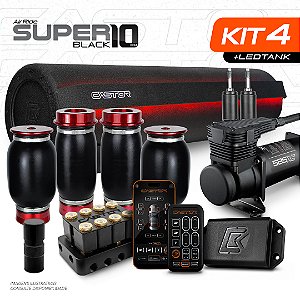 KIT 4 / AirRide Super Black 10 + Compressor 585xc + LED Tank