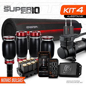 KIT 4 / AirRide Super Black 10 + Compressor 585xc + LED Tank