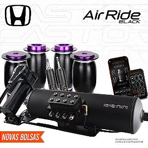 KIT 2 / AirRide Black Montado e Testado + Cilindro de Alumínio - 8mm | Honda
